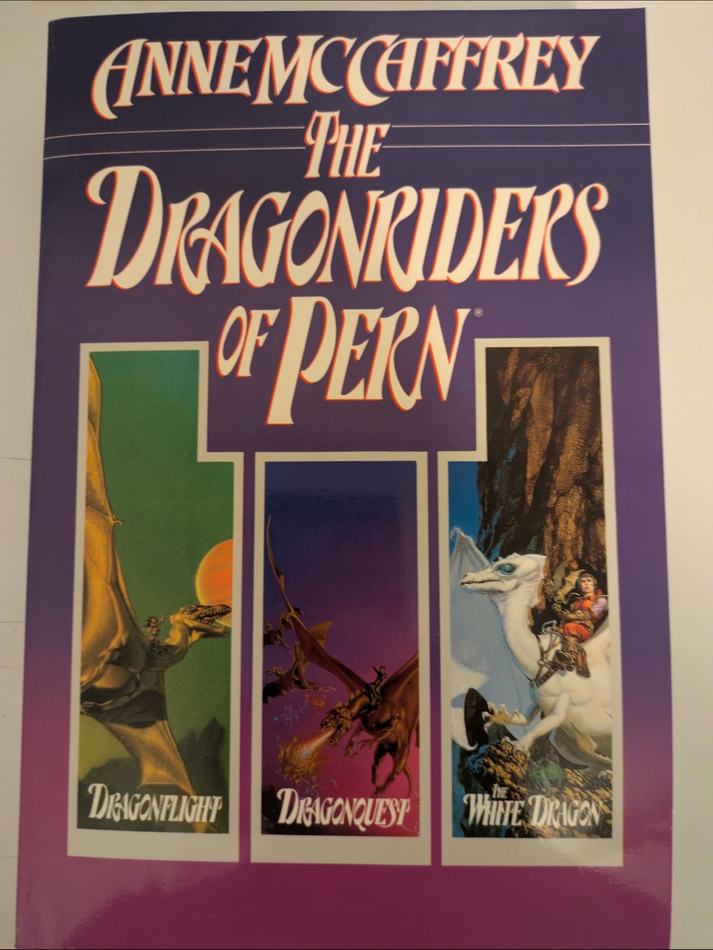 Anne McCaffrey The Dragonriders of Pern Paperback - Purple Cover